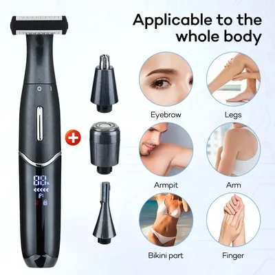 6in1 electric shaver Intimate Areas Haircut Precision Shaver Men Bikini Line Sensitive Razor Balls