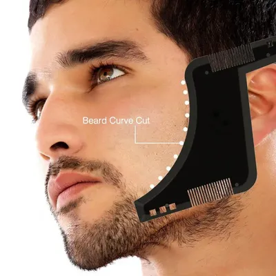 Men Beard Styling Template Stencil Beard Comb Men Beard Shaping Tool Modeling Ruler Shaping Styling Trimming Moustache Barber
