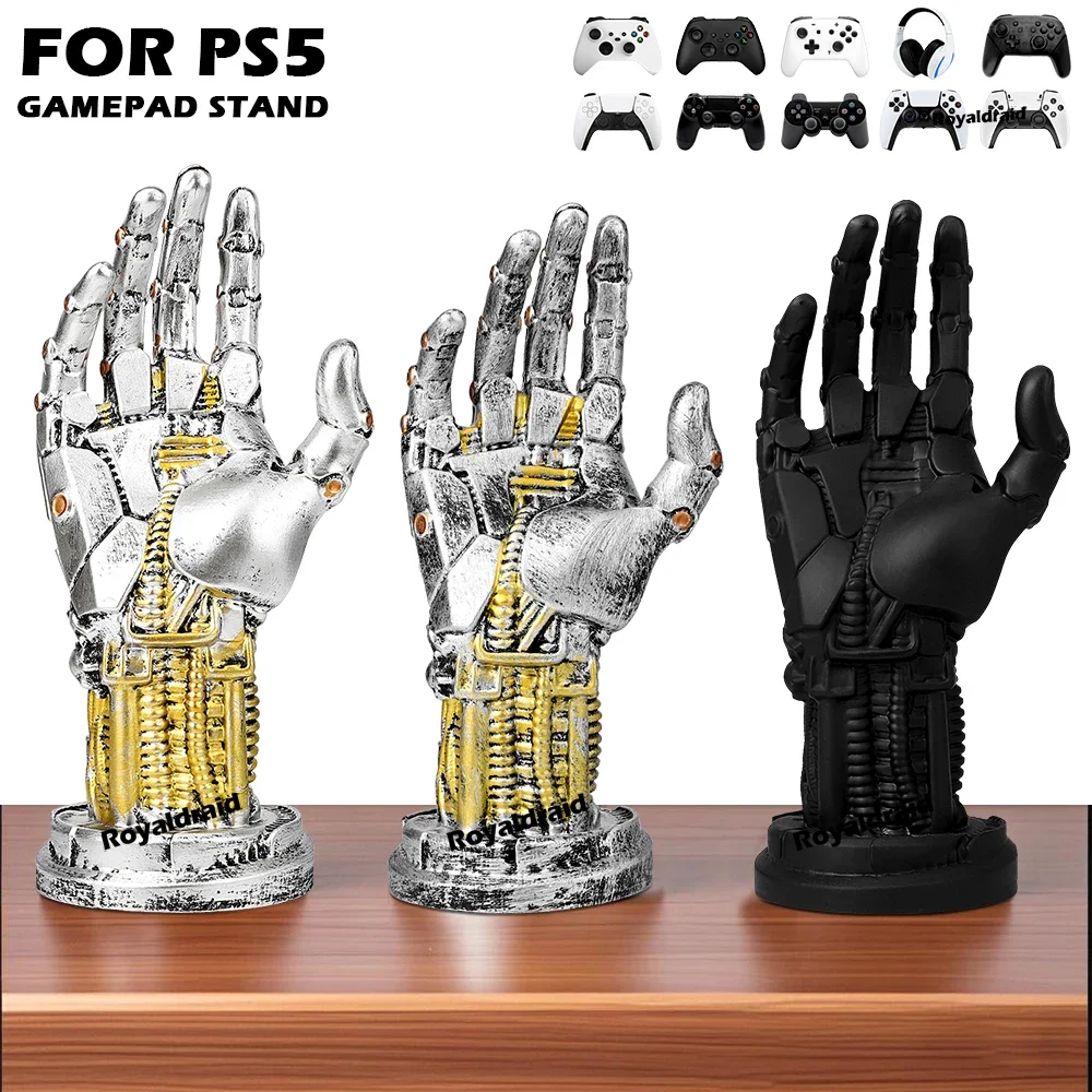 NEUE Kreative Spiel Controller Desktop Storage Stehen Mechanische Arm Halter Für PS5/PS4 Gamepad Halterung Kopfhörer Hause Dekoration Image