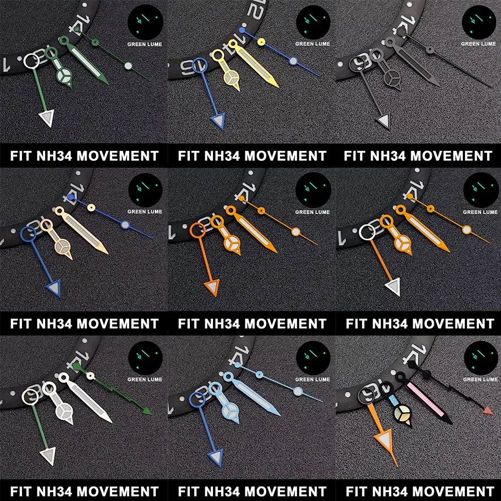 Grün leuchtende NH34 GMT-Uhrzeiger für NH34 NH35 Automatikwerk Uhrenzubehör Uhrenteile für Armbanduhren Image