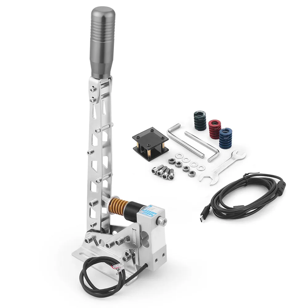 USB-simulierte Racing-Handbremse, 64-Bit-Wägezelle, verstellbar, für Rallye-Spiele, kompatibel mit Logitech G29/G27/G25 T300 T500 RS PC Image