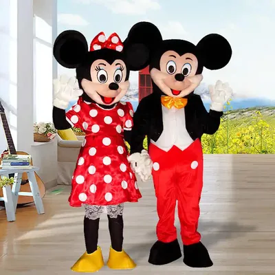 Disney Mickey Minnie Maus Maskottchen Kostüm Cartoon Charakter Cosplay Kostüm Anzug Event Karneval Image