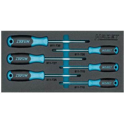 Schraubendreher Satz, torx, Innen torx Profil, 6-tlg., T10, T15, T20, T25, T27, T30 - Hazet Image