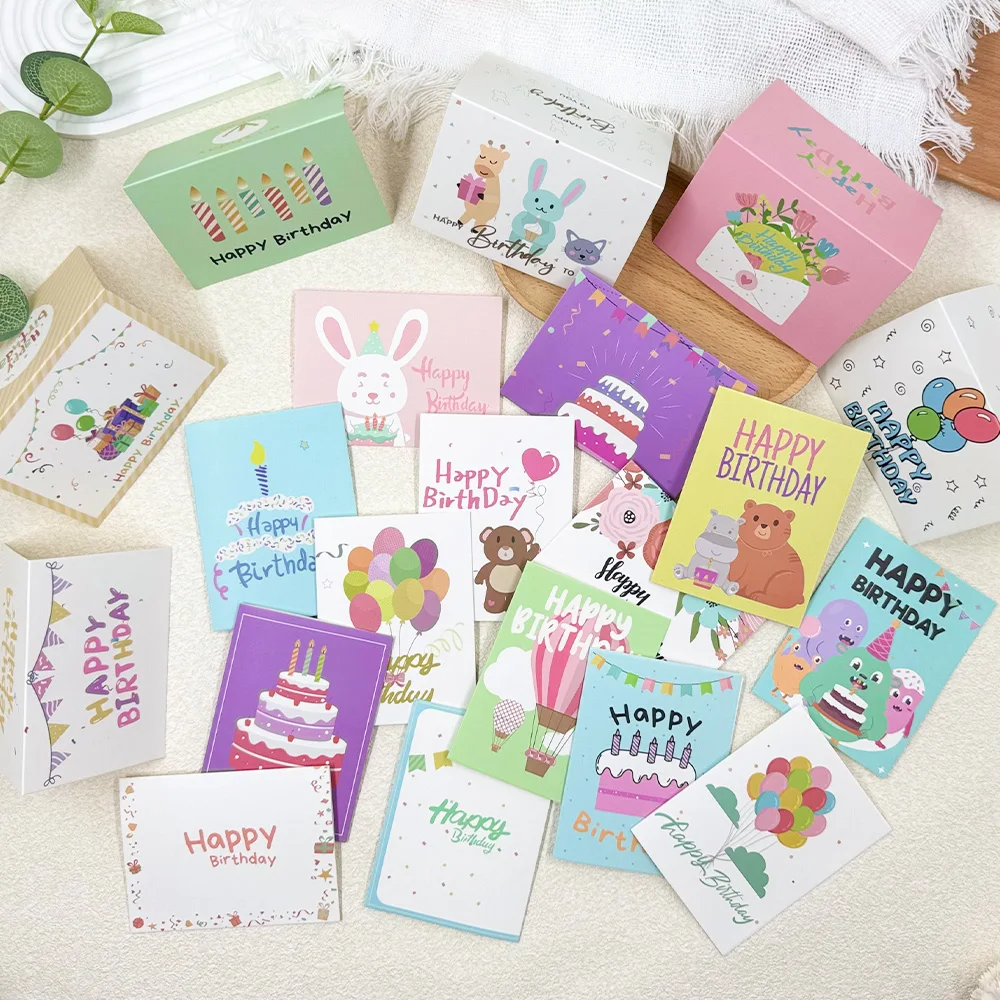 20 Stück mit Umschlägen, einfache und lebendige Geburtstagsgrußkarten, perfekt als Geschenk für Klassenkameraden, Lehrer, Freunde und Familie Image