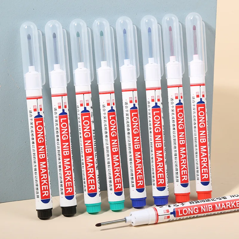 Neue 20mm Tiefe Loch Lange Spitze Kopf Marker Für Metall Perforieren Stift Wasserdichte Bad Holzbearbeitung Dekoration Multi-Zweck Image