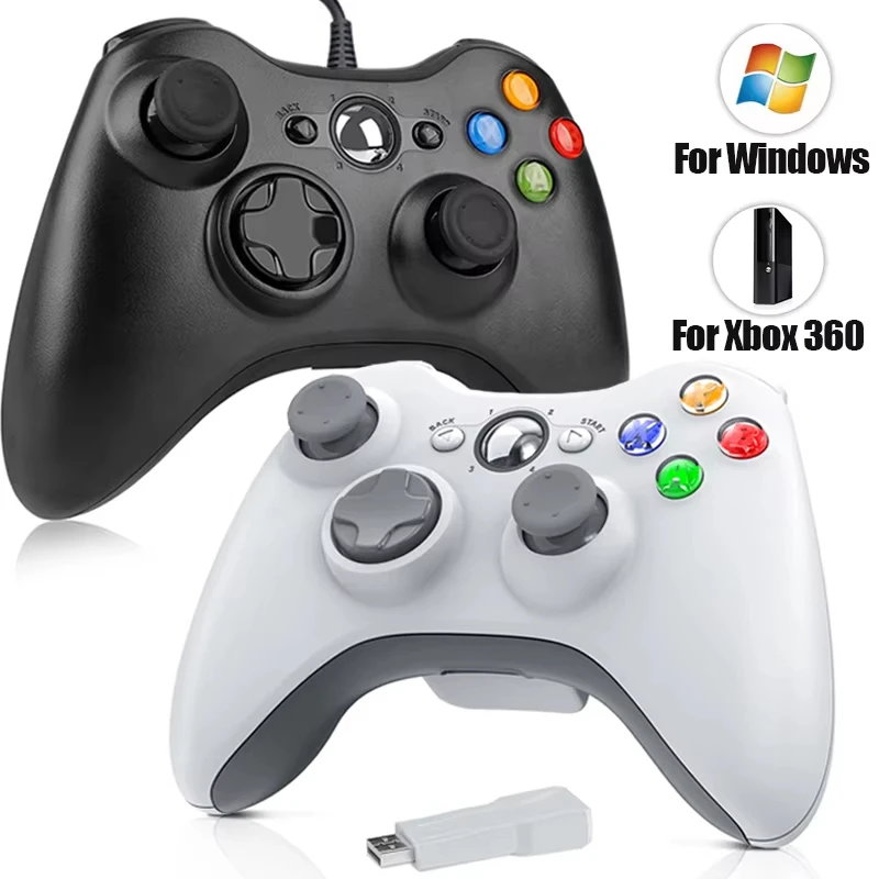 Xbox 360 Wired Controller Für Xbox 360 PC Windows 10/8.1/8/7 Spiel Griff Double Shock Spiele Gamepad Videospiel Konsole Joystick