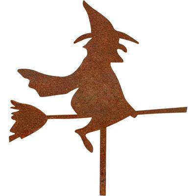 Csparkv - 26 x 24 cm) Wetterfahne für den Außenbereich – Gartendekoration aus rostigem Metall Image