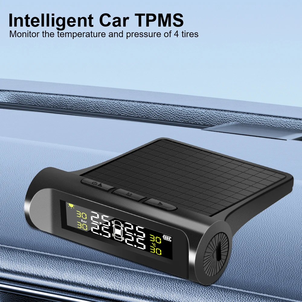 Mit 4 externen Sensoren, automatische Sicherheitsalarmsysteme, Reifendrucküberwachungssystem, digitales LCD-Display, universelles Auto-TPMS Image