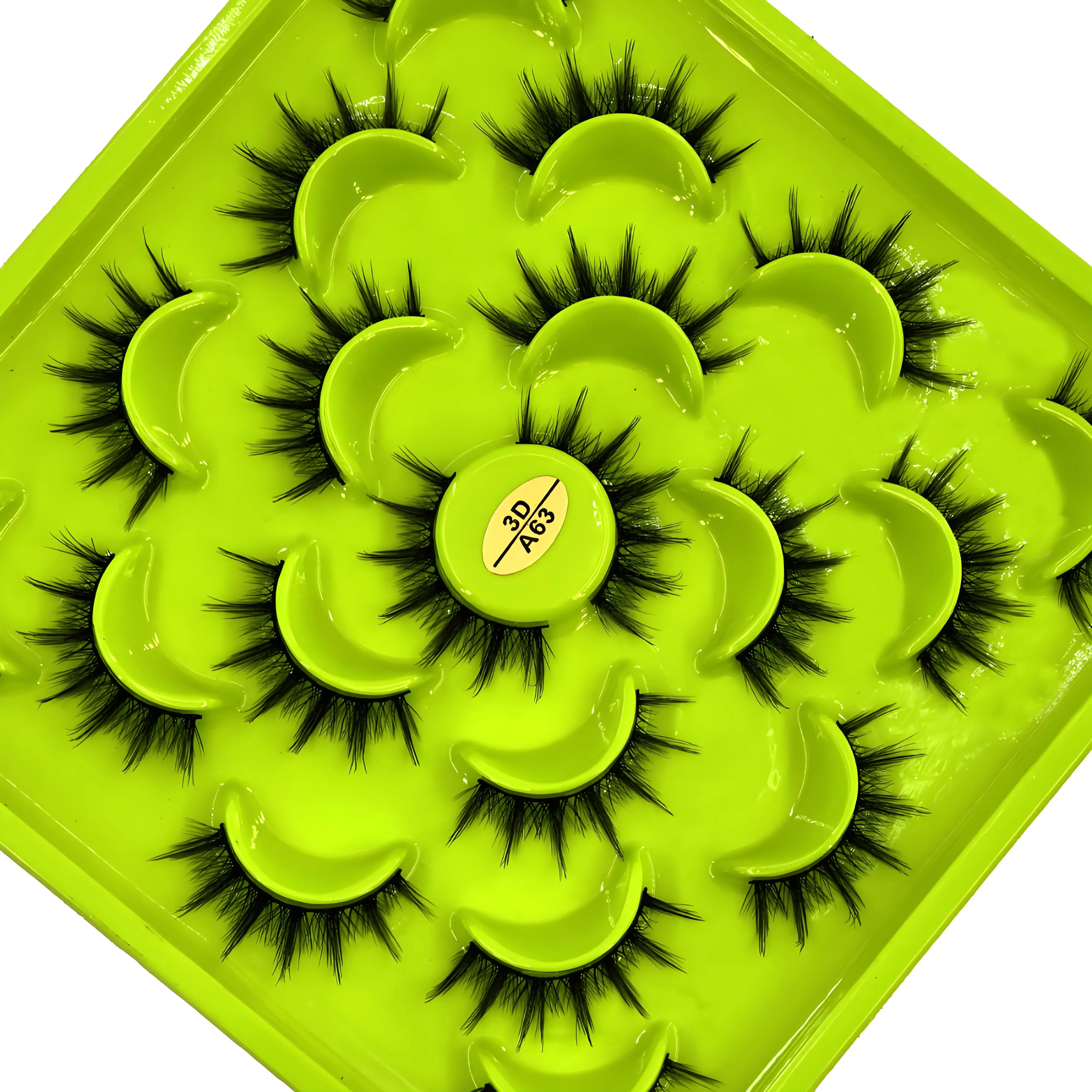 3D natural appearance false eyelashes cat eye eyelashes mink fur false eyelashes, strip-shaped eyelashes reusable eyelashes soft Image