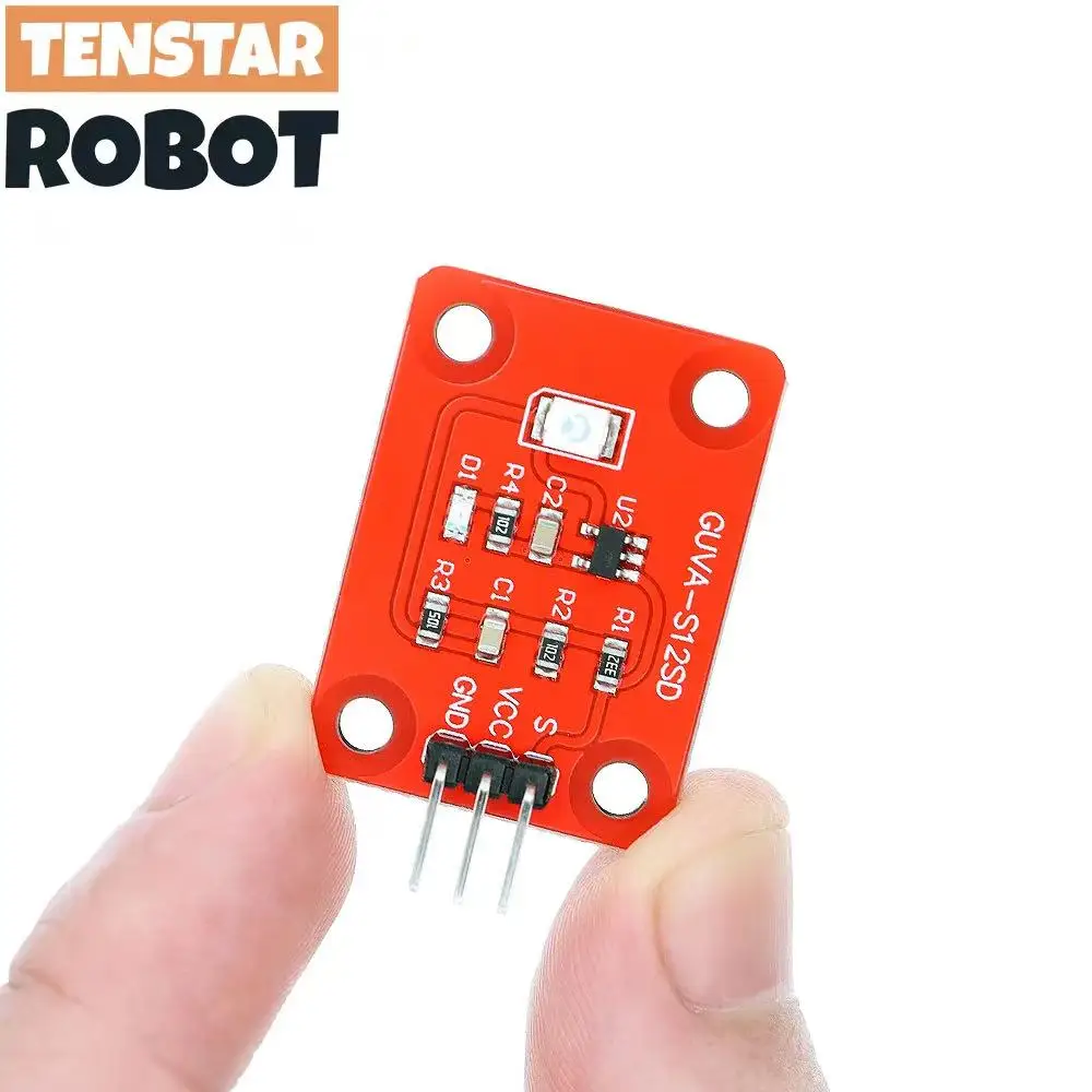 TENSTAR UV Sensor GUVA-S12SD 240-370nm 3528 Solar Ultraviolet Intensity Module DC 3.3-5V For Arduino /Raspberry pi Image