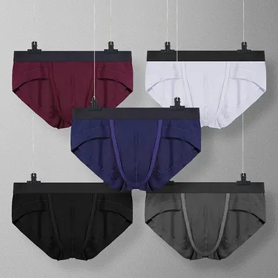 5 Stück Herren-Slips, Herren-Slips, U-konvexe Beuteltasche, sexy atmungsaktiv, Sommer-Jugendsport, Image