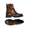 Marco Tozzi Damen Stiefelette, Gr. 39, orange, Kunstleder