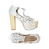 Jeffrey Campbell Damen Pumps, Gr. 37, weiß, Leder