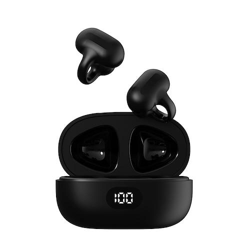 Ohrclip Bluetooth 5.0 Drahtlose Ohrstöpsel – Offene Ohr TWS Kopfhörer mit Mikrofon ultra-leicht sportlich wasserdicht niedrige Latenz für Gaming iOS/Android kompatibel