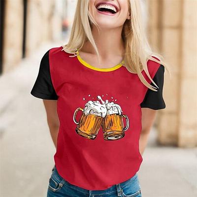 Oktoberfest Bier T-Shirt Bayerisch München Deutsch Grafik Für Damen Erwachsene Oktoberfestbier 3D-Druck Festival Image