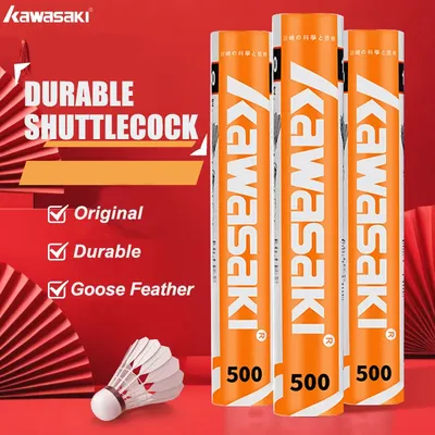 Kawasaki King Kong 500 / Queen 500S Feather Shuttlecock Badminton For Training Racquet Sports