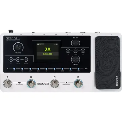 Guitar Amp Modelling Multi Effects, Reverb, Delay, Looper Drum with 4 Footswiches, Expression Pedal,