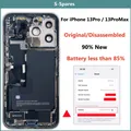 Cover posteriore in vetro con alloggiamento centrale smontato originale per iPhone 13Pro 13Pro Max con batteria, gruppo wireless NFC, 90% nuovo