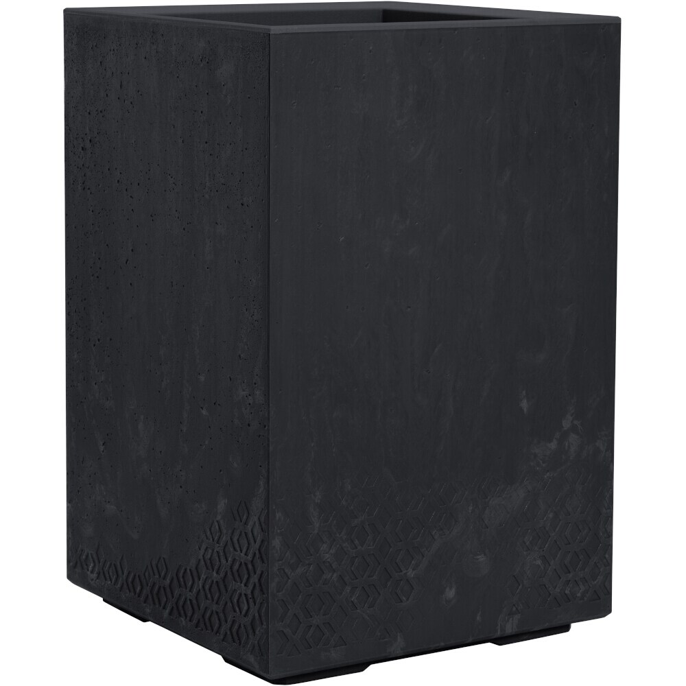 Siena Garden Pflanzkasten FARO STONE schwarz Betonoptik, 40 x 40 x 60 cm Image