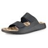 Pantolette ECCO "Cozmo M", Herren, Gr. 45, blau (marine), Nubukleder, sportlich, Schuhe, Sommerschuh, Schlappen, Klettschuh mit dezenten Ziernähten