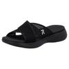 Pantolette RIEKER SPORT "Ballina", Damen, Gr. 43, schwarz, Textil, unifarben, casual, Schuhe, Badeschuh, Sommerschuh, Strandschuh, Urlaubschuh zum Schlupfen
