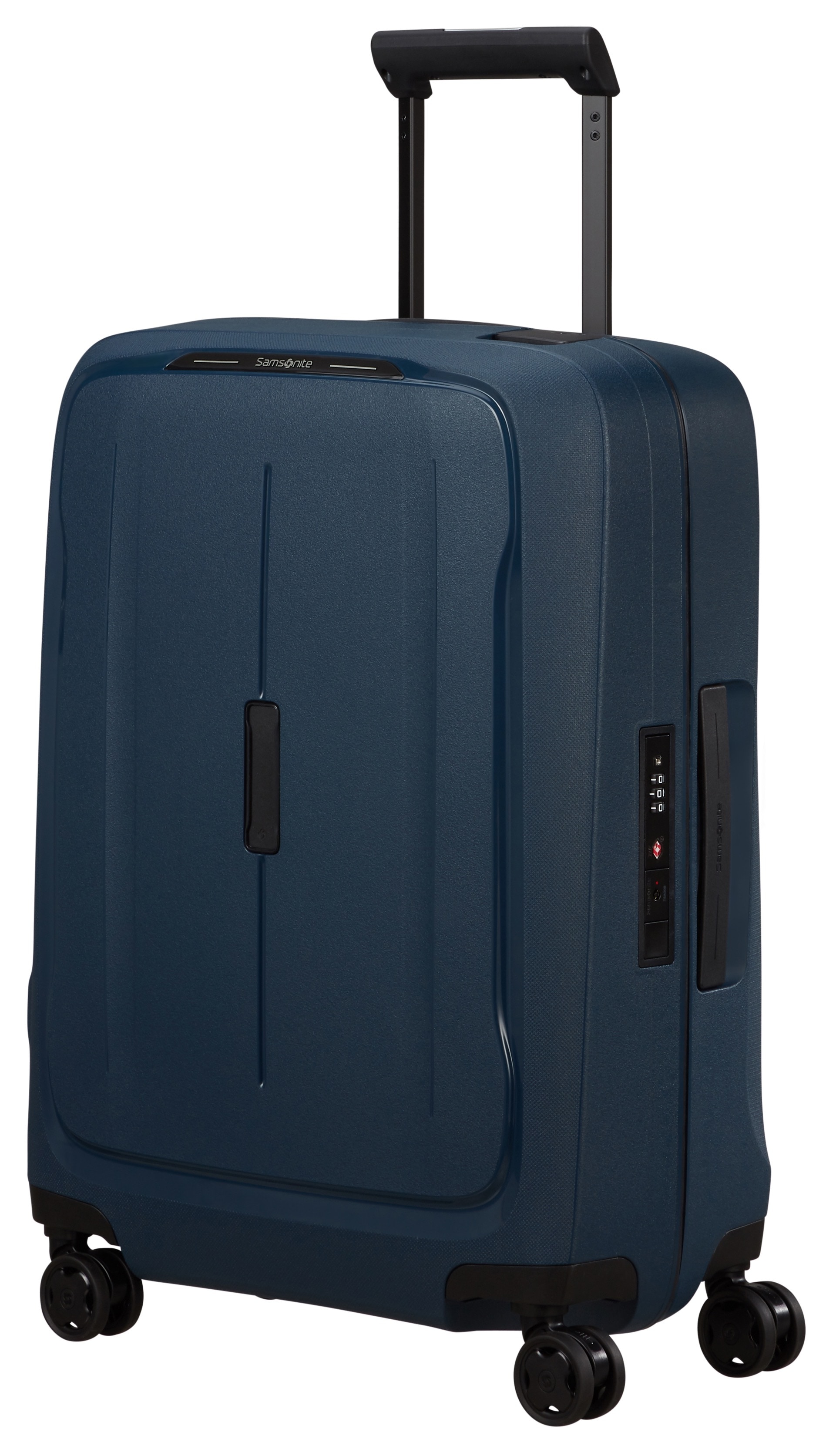 Hartschalen-Trolley SAMSONITE "ESSENS, verschiedene Größen und Farben", Gr. B/H/T: 40 x 55 x 20 39, blau (midnight blau), Polypropylen, Strukturmuster, Modisch, Koffer, Reisekoffer Hartschalenkoffer Koffer für Flugreisen TSA-Schloss Image