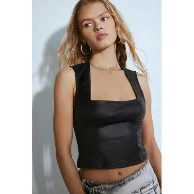 Silence + Noise Delilah Tank Top - Black L at Urban Outfitters