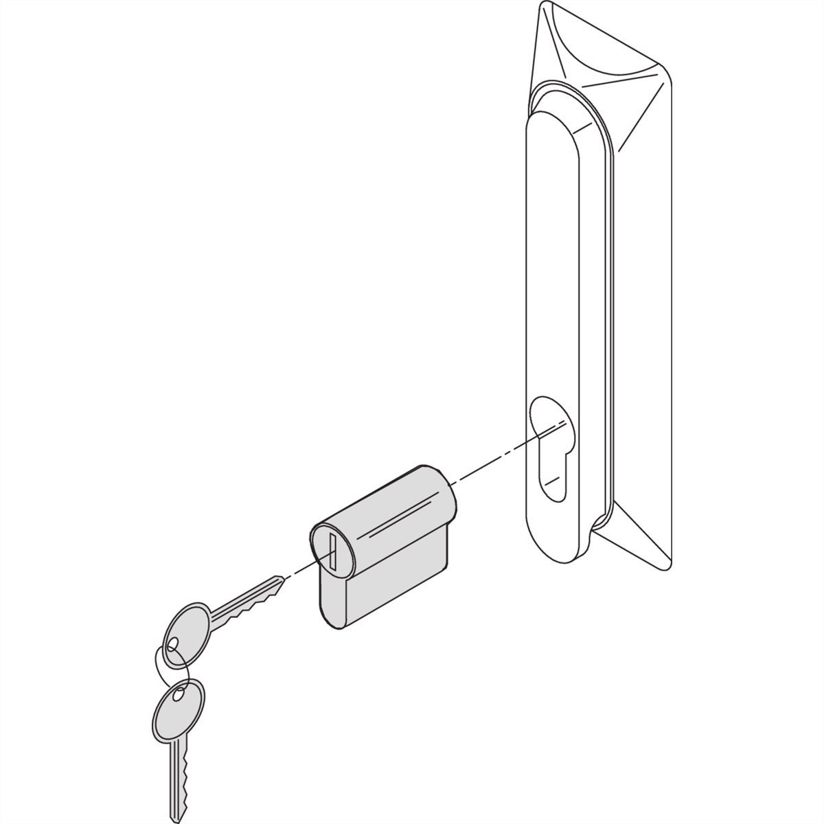 SCHROFF DIN-Profilhalbzylinder - PROFIL-HALBZYLINDER,EMKA 333 Image