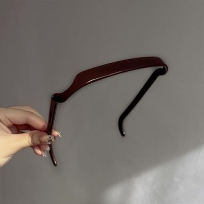 TEMU Women' Square Hairband With Fashion Glasses - Versatile Headband & Eyewear Holder For Casual & Formal Styles, Comfortable Hair Accessory For Casual Attire, Multipurpose Headwear, Hair Accessories Image