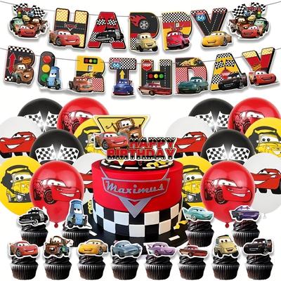 TEMU [with Authorisation] 56pcs Truck Theme Birthday Celebration Decoration Kit - Including Party Banners, Flags And Cake And Cupcake Decorations - Is Suitable For Daily Use And As A Gift. Image