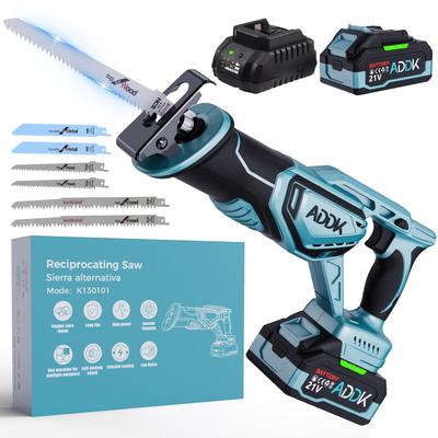 TEMU Cordless Reciprocating Saw, Brushless Cordless Reciprocating Saw With 21v 4000mah Battery, 0-3300rpm 28mm Reciprocating Stroke, Saw Blade Change, Reciprocating Saw For Wood And Metal Image