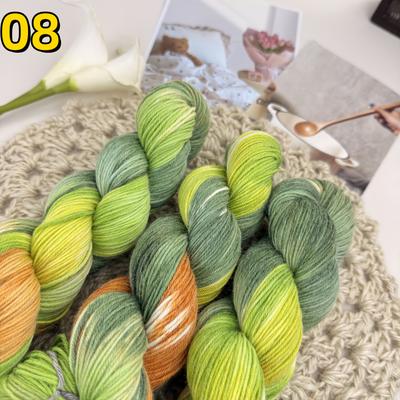 TEMU 3pcs Luxurious Hand-dyed Wool Yarn - 90% Merino Wool, 10% Nylon - Soft & Vibrant Mixed Colors - Ideal For Knitting Sweaters, Coats, Hats, Scarves, Socks, Blankets & Shawls Diy Crafts Image