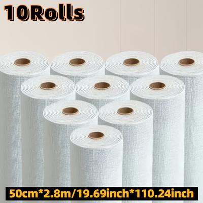 TEMU 10 Rolls Of Linen Wallpaper, . The Texture Of Linen A Rustic Atmosphere, A New For Wall Decoration, Making The Home Of Literary Style, Unique And Delicate Texture, Rich , To , A Image