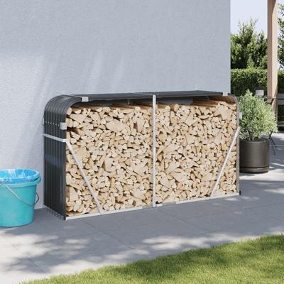 TEMU Firewood Shelter 180x45x100cm Galvanized Steel, Firewood Rack/ Firewood Storage Holder Is , Sturdy, And Weather Resistant, Is A Must-have For 1 With A Fireplace Or Log Burner. Image