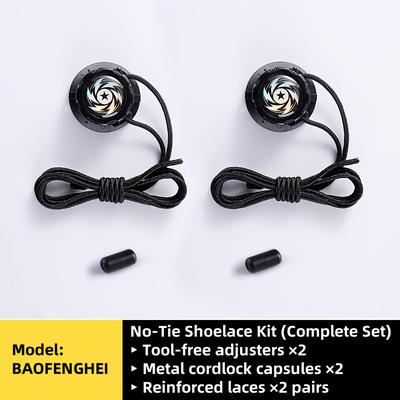 TEMU (6 Accessories/1 ) No-tie Shoelace Locks - Rotary Fasteners For Sports And Outdoor Shoes - Quick-adjust Fit For Men - Women - Pre-assembly Image