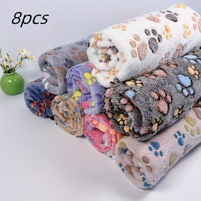 TEMU Pack Of 8, Pet Pad - Machine Washable Multifunctional Pet Blanket Image