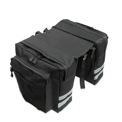 TEMU 1pc Bicycle Rear Rack Bag, Large Capacity Mountain Bag, Double Layer Hanging Bag, Suitable For Motorcycle, Bicycle Outdoor Ridin Image