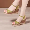 Kleine große Größe 32–43 Modell Strand Büro High Heels Wedges Schuhe für Frauen Sommer 2025,