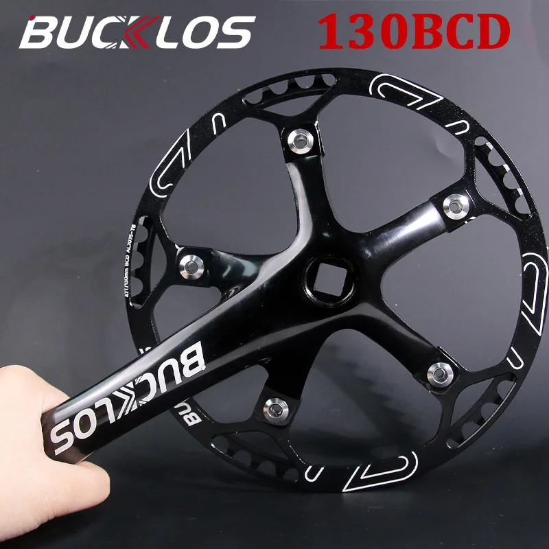 BUCKLOS 130BCD Faltrad 5 Schrauben Kurbelgarnitur 170 mm 45 Zähne 47 Zähne 53 Zähne 56 Zähne 58 Zähne Kettenblatt für BMX/Rennrad Kurbel Fahrradzubehör Image