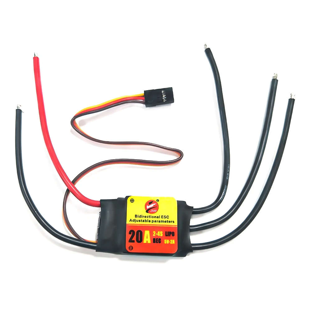 ZMR 12/20/30/40/60/80/100A Bidirektionaler, verstellbarer, bürstenloser Regler für ferngesteuerten Auto-Pneumatik-Unterwasserpropeller Image