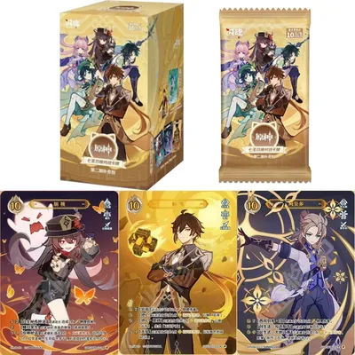New Genuine Genshin Impact Card Seven Saints Summon Battle Competitive Card Booster Pack Cosplay Image
