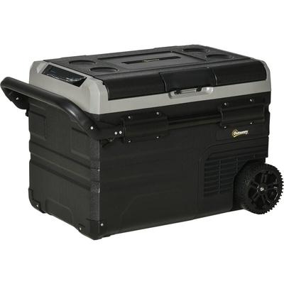 Outsunny - Kühlbox Auto 40L mit LED-Beleuchtung Kompressor Autokühlschrank mit Griffe