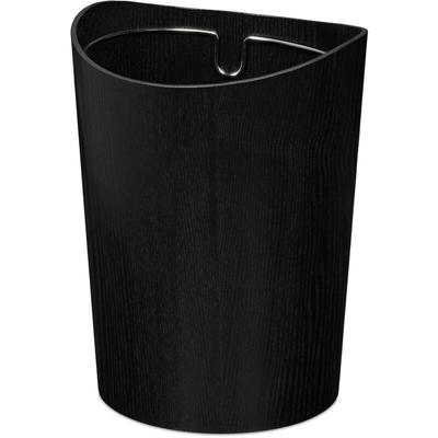 Relaxdays - Papierkorb, 9 l Volumen, in Holzoptik, h x d: 30 x 23 cm, Metallring für Mülltüte, Image