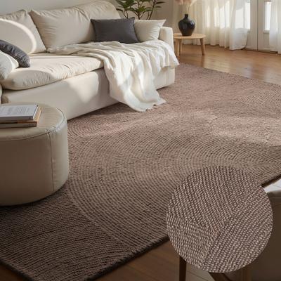 Wollteppich HANSE HOME "Eleni", grau (taupe), B:120cm H:18mm L:180cm, Wolle, Teppiche, Handgetuftet, Wolle, Natur, Wohnzimmer, Schlafzimmer, Skandi, Hygge Image