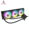 Refroidisseur de processeur liquide AICOOLER 120 mm ARGB AIO - Refroidissement par eau compatible Intel/AMD avec affichage de la température, ventilateur silencieux PWM, haute température
