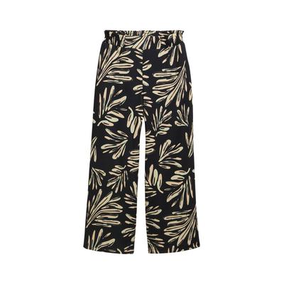 TOM TAILOR DENIM Damen High Waist Culotte Hose, schwarz, Gemustert, Gr. XS Image