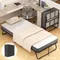 Folded Bed with Mattress, Twin Size Folding Bed with 5" Memory Foam Mattress and Metal Frame for