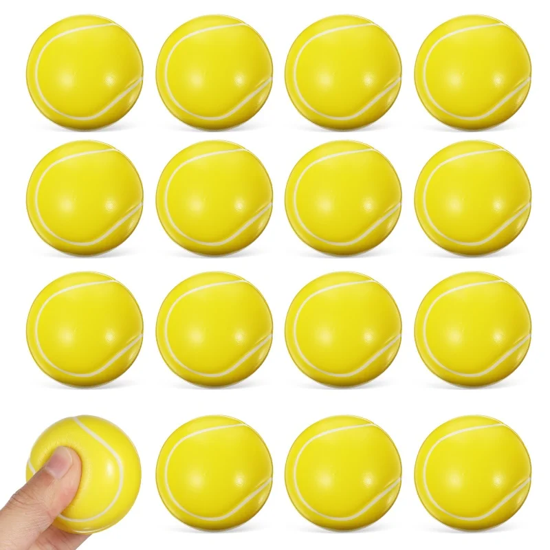 2PCS Tennis Soft Balls Sport Toy Funny Tennis Stress Ball Squeeze Tennis PU Foam For Kids For Adults Sports Toy Ball