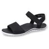 Sandale DOCKERS BY GERLI, Damen, Gr. 37, schwarz (allschwarz), Nubuklederimitat, Basic, Schuhe, Barfußschuh, Klettschuh, Sommerschuh für den Alltag