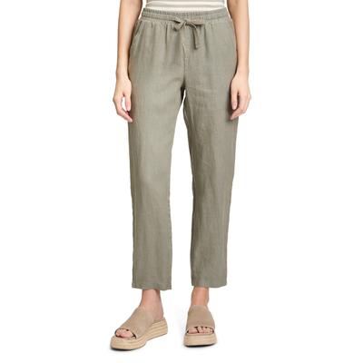Leinenhose CARTOON "Cartoon Leinenhose unifarben", Damen, Gr. 44, Normalgrößen, cardamom seed, Obermaterial: 100% Leinen., casual, lässig geschnitten lang, Hosen, Material Image